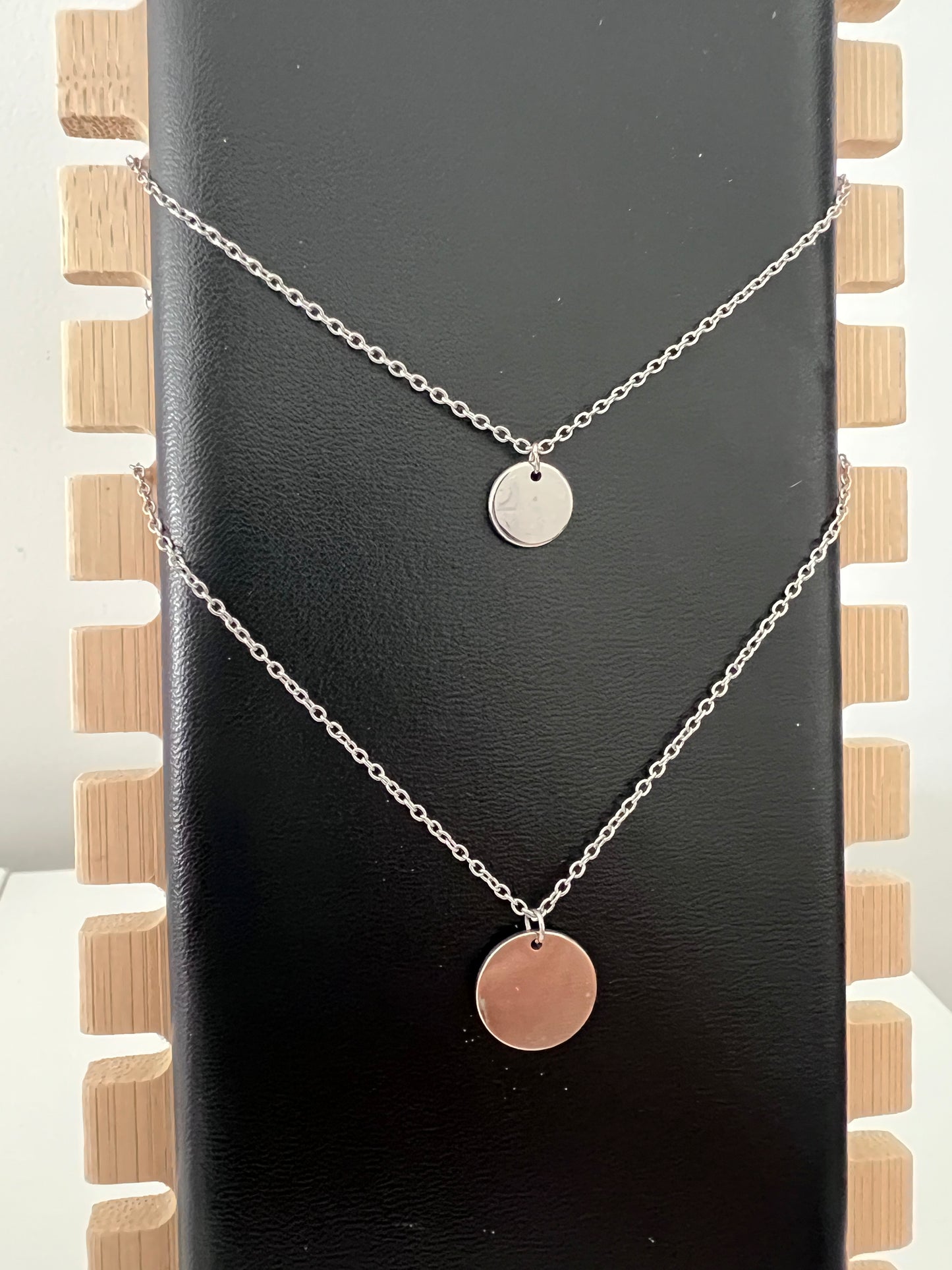 Collier "Double Moon" | Acier Inoxydable Qualité Supérieure