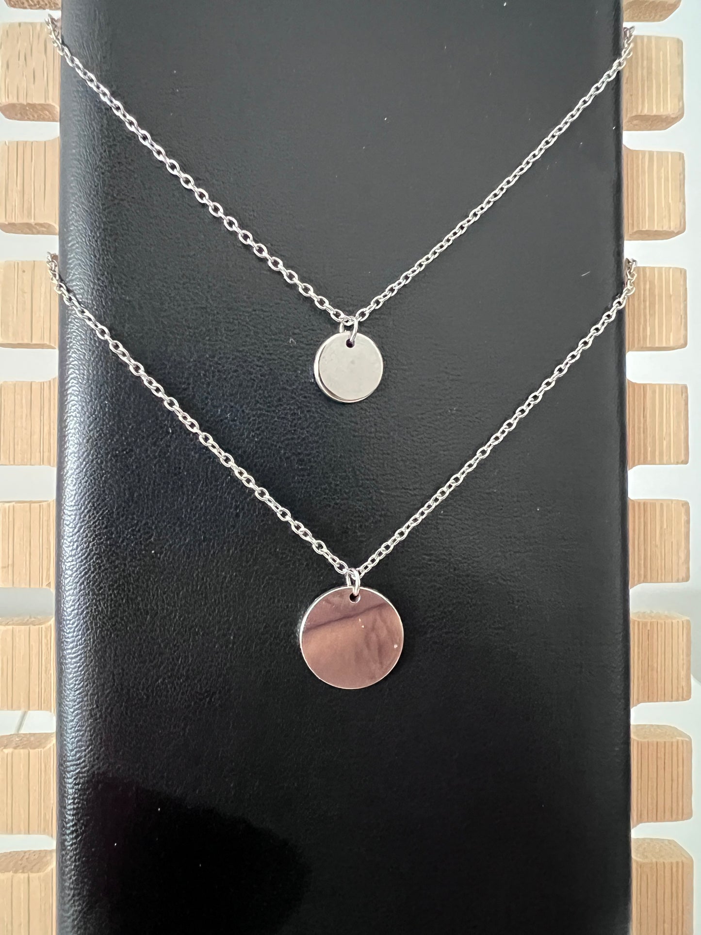 Collier "Double Moon" | Acier Inoxydable Qualité Supérieure